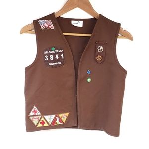 Girl Scout Vest Brownie Club Uniform Badge Costume
